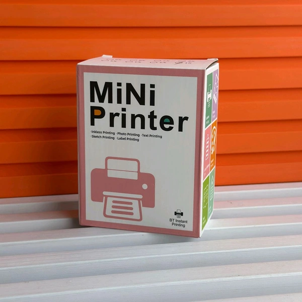 Pocket Mini Printer, Mobile Phone Bluetooth Connection Wireless Mini Thermal Printer with Android or iOS APP for Pictures, Portable Smart Printer
