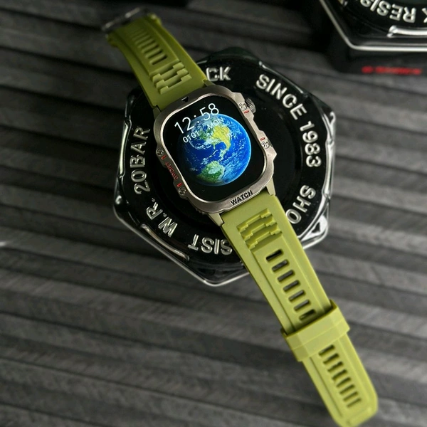 Rugged HD Smartwatch – Outdoor Edition | Style Meets Utility With Bluetooth Calling - Green