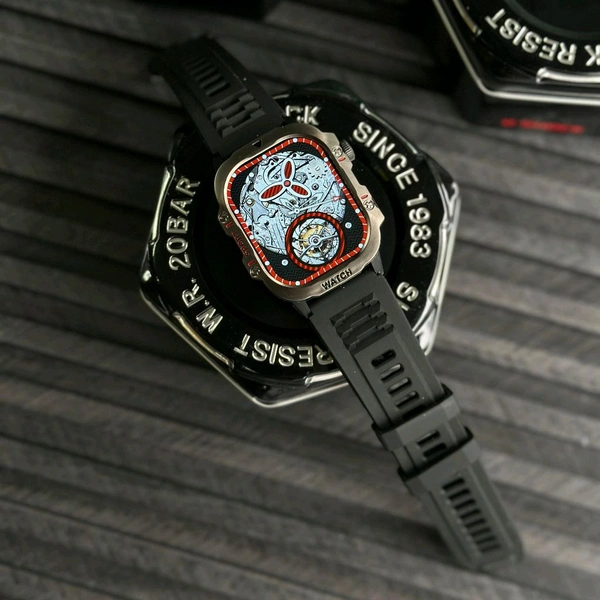 Rugged HD Smartwatch – Outdoor Edition | Style Meets Utility With Bluetooth Calling - Black