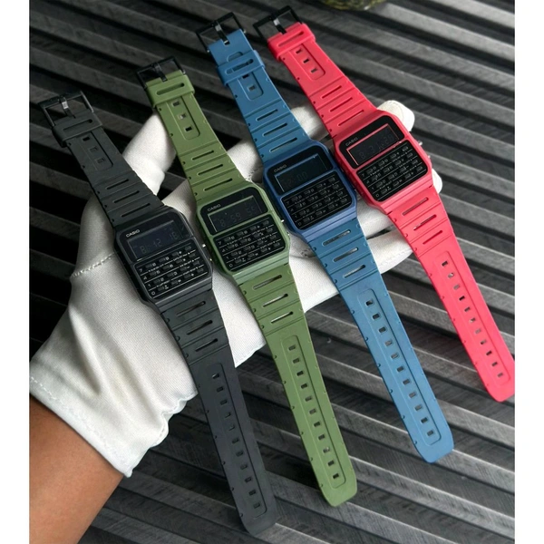 Most Demanded Trending Calculator Digital Watch With High Quality Strap Best finishing Body & Case - Black