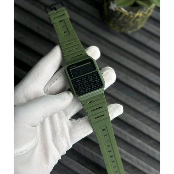 Most Demanded Trending Calculator Digital Watch With High Quality Strap Best finishing Body & Case - Green