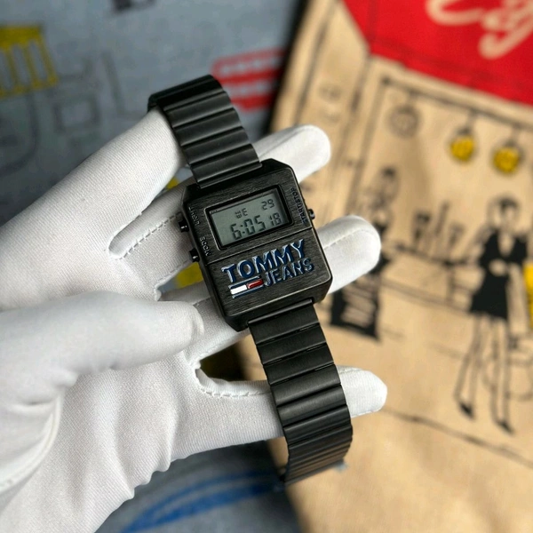 Most Demanded Digital Watch With High Quality Strap Best finishing Body & Case  - Black