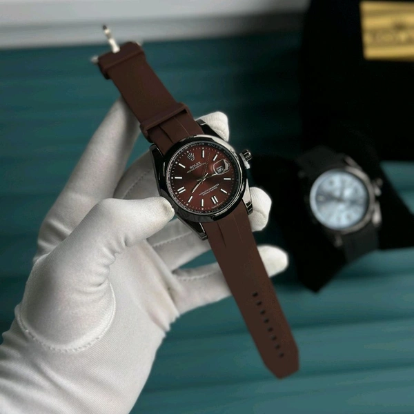 Most Demanded Analog Watch With High Quality Strap Best finishing Body & Case
 - Brown