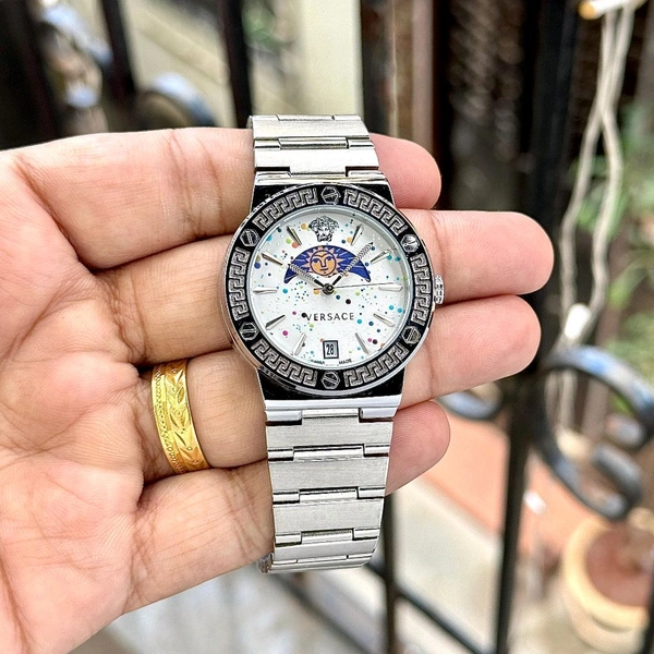 Analog Sun-Moon Working Pure Quality Original Quartz Machinery Watch - SRV9