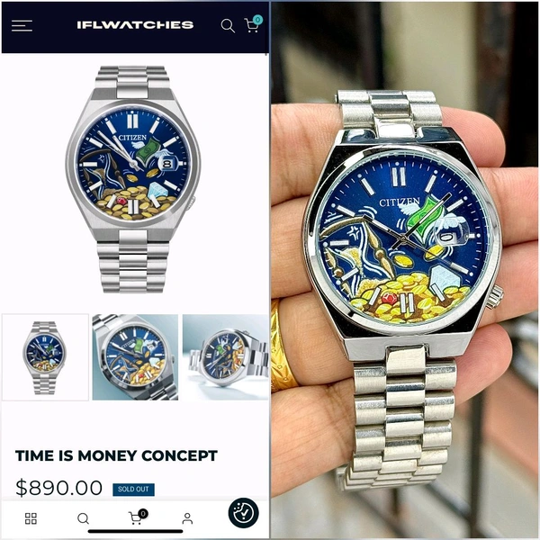 Another Conceptual Limited Edition Time is Money – Quartz Movement Watch - SRV1