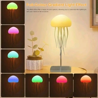 Jellyfish Baby LED Night Light – 7-Color Changing Lamp for Kids, Baby Room Decor, Aesthetic Gifts for Girls, Boys, Friends & Ocean Lovers Night Lamps (Hanging + Base) (Jelly Fish)