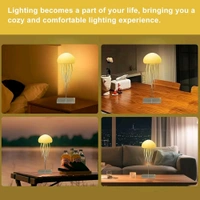 Jellyfish Baby LED Night Light – 7-Color Changing Lamp for Kids, Baby Room Decor, Aesthetic Gifts for Girls, Boys, Friends & Ocean Lovers Night Lamps (Hanging + Base) (Jelly Fish)