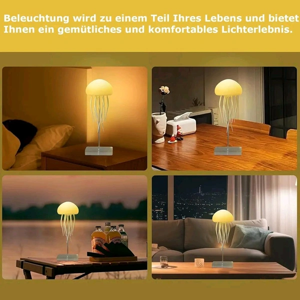 Jellyfish Baby LED Night Light – 7-Color Changing Lamp for Kids, Baby Room Decor, Aesthetic Gifts for Girls, Boys, Friends & Ocean Lovers Night Lamps (Hanging + Base) (Jelly Fish)