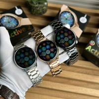 Active 2 Best Quality Smartwatch | 2.5D Curve HD Screen Full Touch Upto 1*2 days Battery Backup | Dual Strap  - Black
