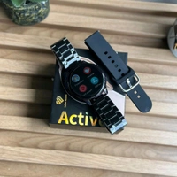 Active 2 Best Quality Smartwatch | 2.5D Curve HD Screen Full Touch Upto 1*2 days Battery Backup | Dual Strap  - Black