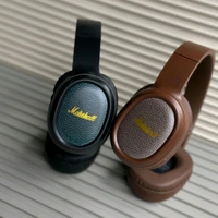 Wireless Earphone Headphones With Microphone Lightweight, For Music Lovers & Professionals - Suitable for Travel, Office & Home - Brown