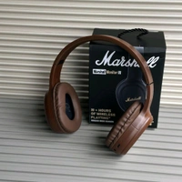Wireless Earphone Headphones With Microphone Lightweight, For Music Lovers & Professionals - Suitable for Travel, Office & Home - Brown