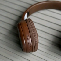 Wireless Earphone Headphones With Microphone Lightweight, For Music Lovers & Professionals - Suitable for Travel, Office & Home - Brown