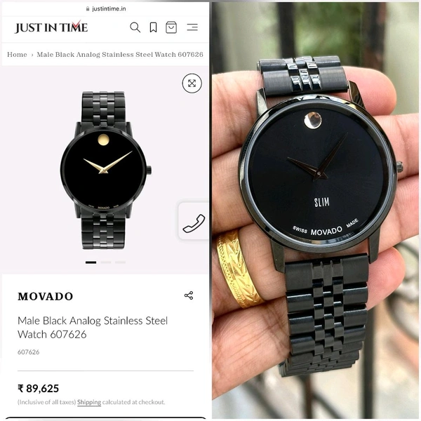 Analog Museum Classic Series Swiss-Made Quartz Movement Watch - Black