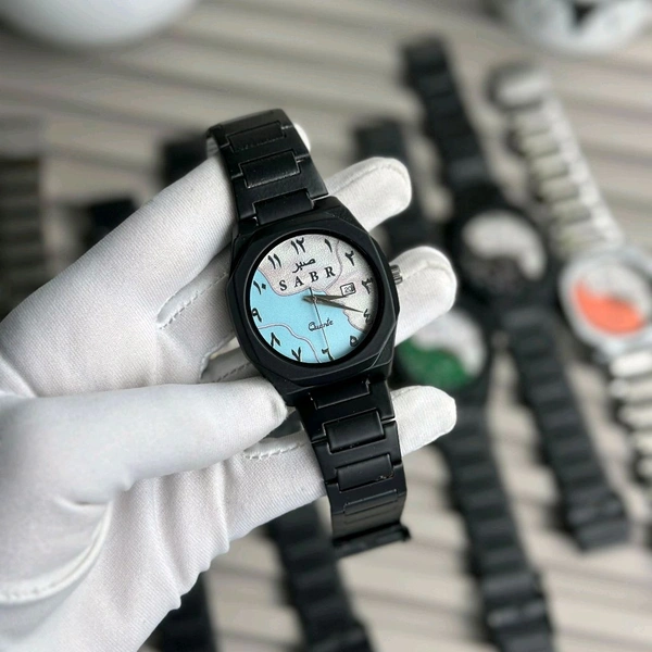 Sabr Minimal Matte Arabic Dial Watch | Luxury-Inspired Design - Sky Blue