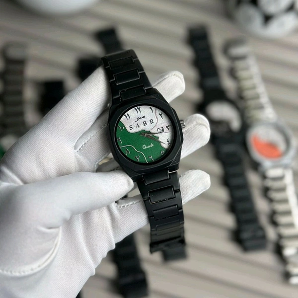 Sabr Minimal Matte Arabic Dial Watch | Luxury-Inspired Design - Green