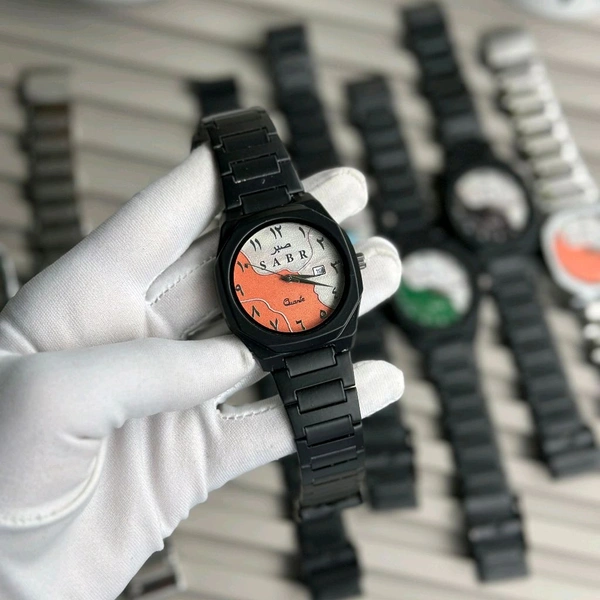 Sabr Minimal Matte Arabic Dial Watch | Luxury-Inspired Design - Orange