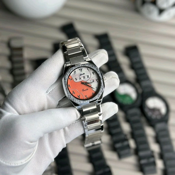 Sabr Minimal Matte Arabic Dial Watch | Luxury-Inspired Design - Orange