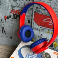 Wireless Earphone Headphones With Microphone Lightweight, For Music Lovers & Professionals - Suitable for Travel, Office & Home - Red