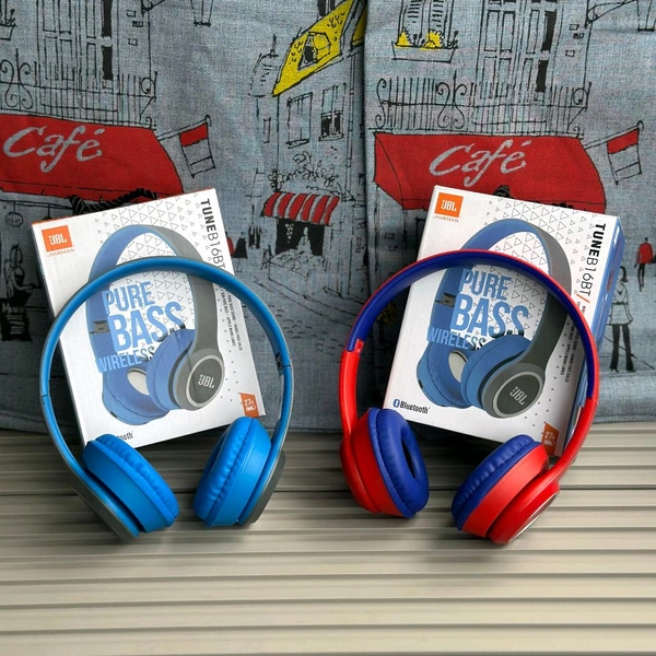 Wireless Earphone Headphones With Microphone Lightweight, For Music Lovers & Professionals - Suitable for Travel, Office & Home - Red