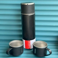Sainless Steel Vacuum Flask Set with 3 Steel Cups Combo for Coffee Hot Drink and Cold Water Flask Ideal Gifting Travel Friendly Latest Flask Bottle. (500ml)
