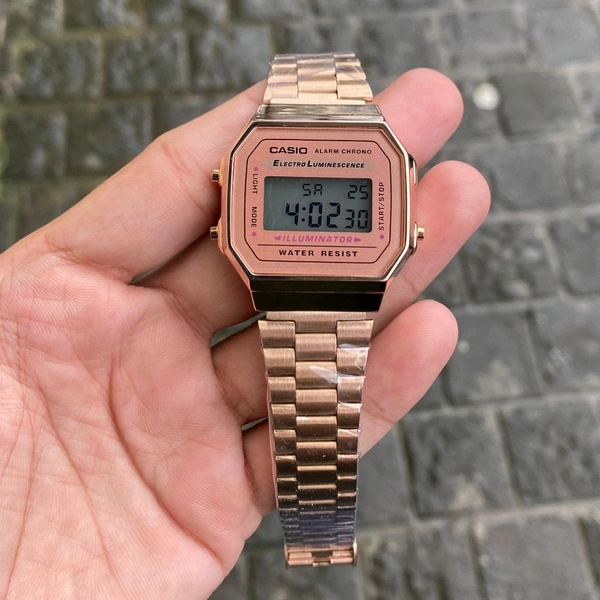 Analog Original multi purpose Digitally operating Machinery Watch - Rose Gold