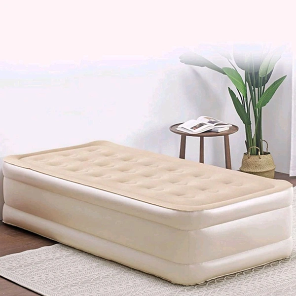 Portable Inflatable Bed Folding Lazy Bed Collapsible Three-layer Airbag Strong Pressure Resistance For Travel Or Home Use, Air Mattress Plush Top Surface Blow Up Bed for Home & Camping