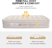 Portable Inflatable Bed Folding Lazy Bed Collapsible Three-layer Airbag Strong Pressure Resistance For Travel Or Home Use, Air Mattress Plush Top Surface Blow Up Bed for Home & Camping