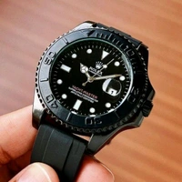 Analog Oyster Yacht-Master Heavy Quality Battery Operated Machinery Watch - Black