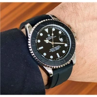 Analog Oyster Yacht-Master Heavy Quality Battery Operated Machinery Watch - Silver