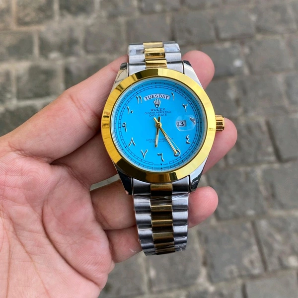 Analog Day Date High Quality Quartz Movement Collection With High Quality Strap Best finishing Body & Case - SRB3