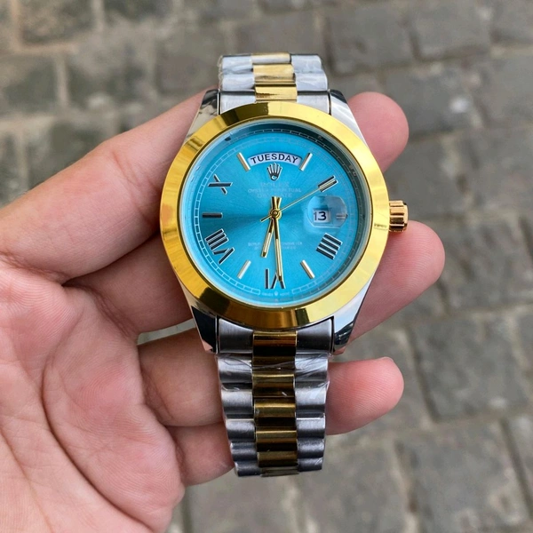 Analog Day Date High Quality Quartz Movement Collection With High Quality Strap Best finishing Body & Case - SRB4