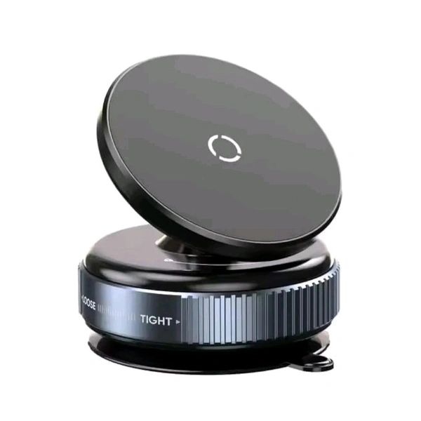 K009 Magnetic Phone Mount with Vacuum Suction – 360° Rotation, One-Hand Operation, Secure Dash Mount for All Smartphones (Universal Fit)