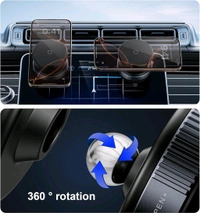 K009 Magnetic Phone Mount with Vacuum Suction – 360° Rotation, One-Hand Operation, Secure Dash Mount for All Smartphones (Universal Fit)