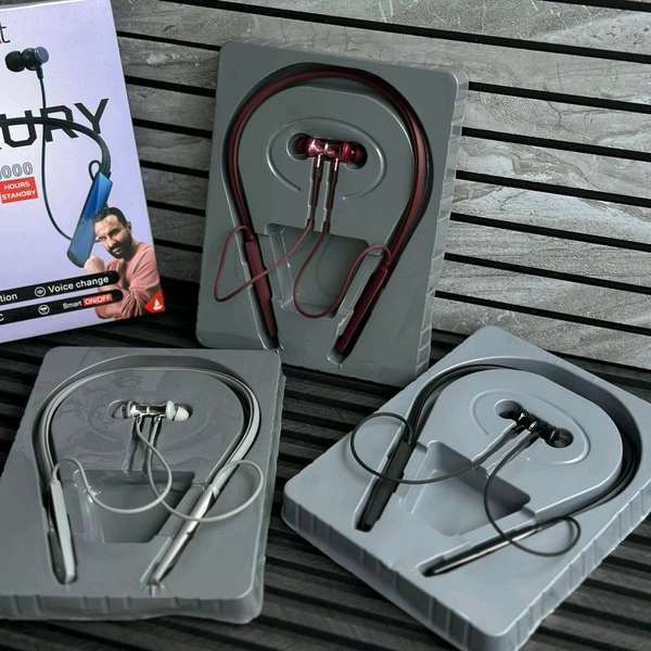 Bluetooth Truly Wireless In Neckband With Mic - Gray