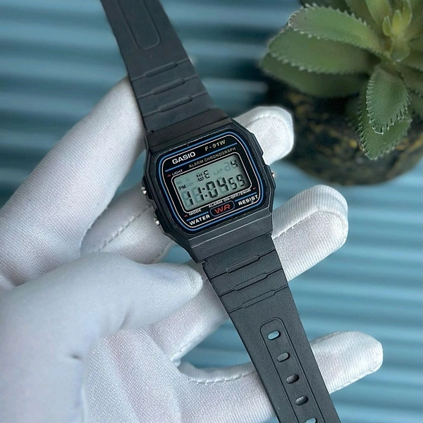 Gasio Retro Digital Watch – F91W Style | Alarm + Stopwatch | Water Resistant | Unisex Classic