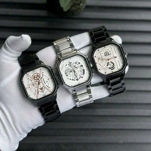 Most Demanded Rick Analog Quartz Movement Collection With High Quality Strap Best finishing Body & Case - Brown