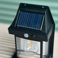Solar Wall Lights / Lamp Outdoor, Wireless Dusk to Dawn Porch Lights Fixture, Solar Wall Lantern with 3 Modes & Motion Sensor, Waterproof Exterior Lighting with Clear Panel (1 Pc )