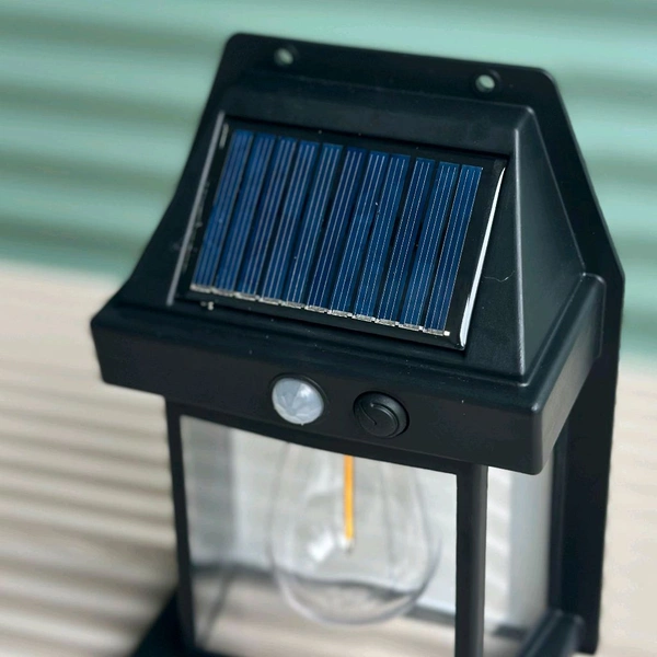 Solar Wall Lights / Lamp Outdoor, Wireless Dusk to Dawn Porch Lights Fixture, Solar Wall Lantern with 3 Modes & Motion Sensor, Waterproof Exterior Lighting with Clear Panel (1 Pc )