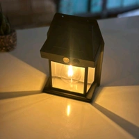 Solar Wall Lights / Lamp Outdoor, Wireless Dusk to Dawn Porch Lights Fixture, Solar Wall Lantern with 3 Modes & Motion Sensor, Waterproof Exterior Lighting with Clear Panel (1 Pc )