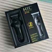 HTC AT-118 Rechargeable Hair Clipper – 2-Speed, T-Blade Design, USB Charging, with 4 Guide Combs & Cleaning Kit