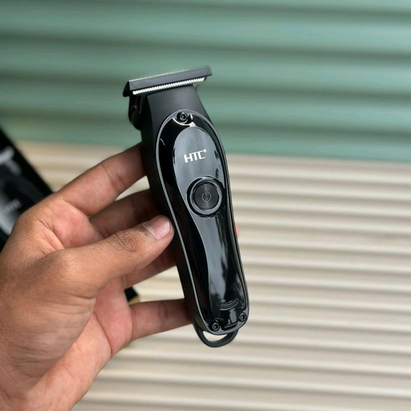 HTC AT-118 Rechargeable Hair Clipper – 2-Speed, T-Blade Design, USB Charging, with 4 Guide Combs & Cleaning Kit