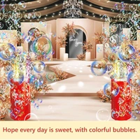 Rechargeable Bubble Machine for Kids – Automatic Bubble Maker with Music & LED Lights, Gift for Birthdays & Parties
 - Small