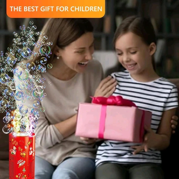 Rechargeable Bubble Machine for Kids – Automatic Bubble Maker with Music & LED Lights, Gift for Birthdays & Parties
 - Small