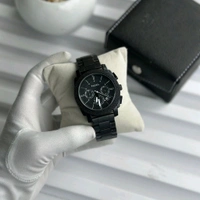 Men’s Classic Analog Watch – Elegant Dial, Date Display, Chronograph Working – Formal & Casual Wear - Black