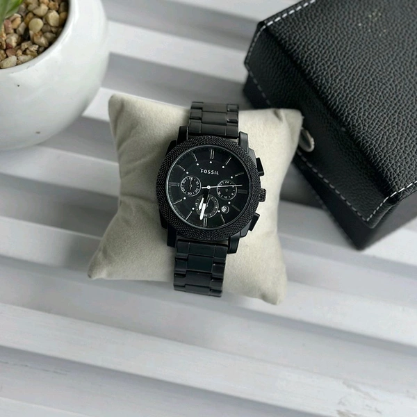 Men’s Classic Analog Watch – Elegant Dial, Date Display, Chronograph Working – Formal & Casual Wear - Black