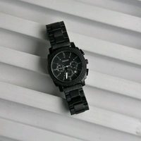 Men’s Classic Analog Watch – Elegant Dial, Date Display, Chronograph Working – Formal & Casual Wear - Black