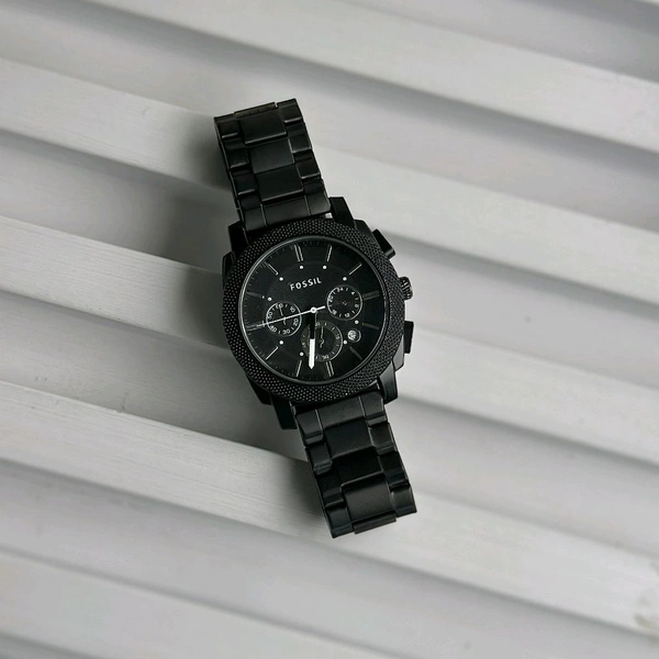 Men’s Classic Analog Watch – Elegant Dial, Date Display, Chronograph Working – Formal & Casual Wear - Black