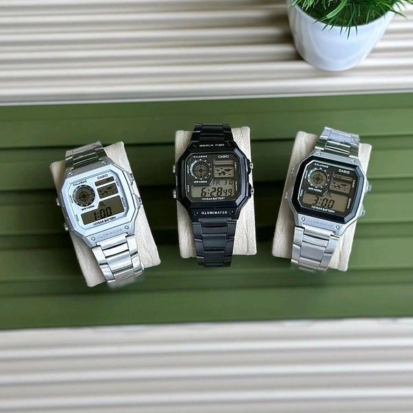 Digital High Quality Quartz Movement Watch Collection With High Quality Strap Best finishing Body & Case (Pack Of 1) - Silver