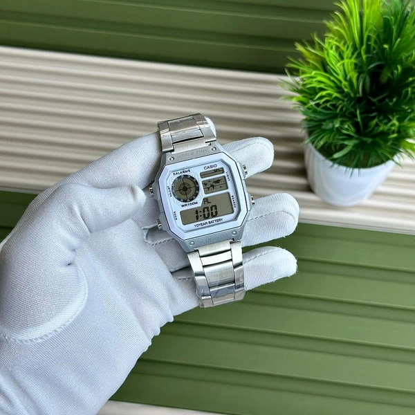 Digital High Quality Quartz Movement Watch Collection With High Quality Strap Best finishing Body & Case (Pack Of 1) - White